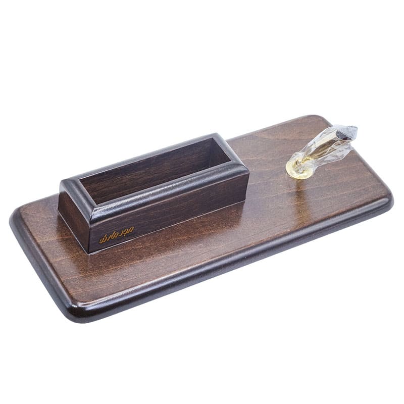 سرویس اداری رومیزی کد 175 قهوه ای تیره چرم چوب (3)