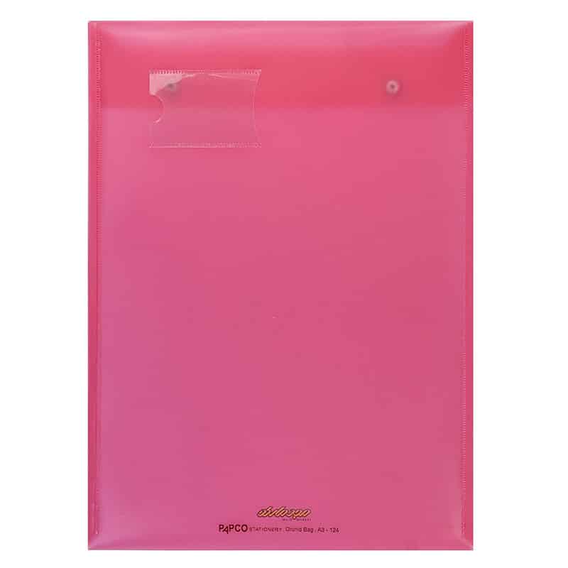 پوشه دکمه دار ارکید A3 صورتی 124 پاپکو (3)