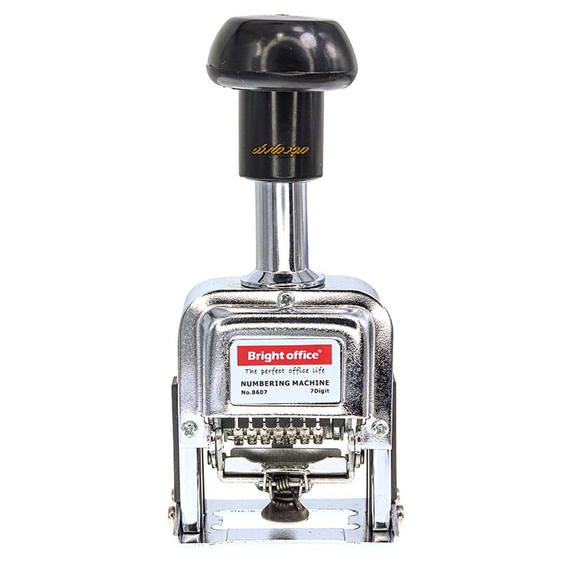 مهر شماره زن (نمراتور) 7رقم اتوماتیک لاتین مدل BRIGHT OFFICE 8607
