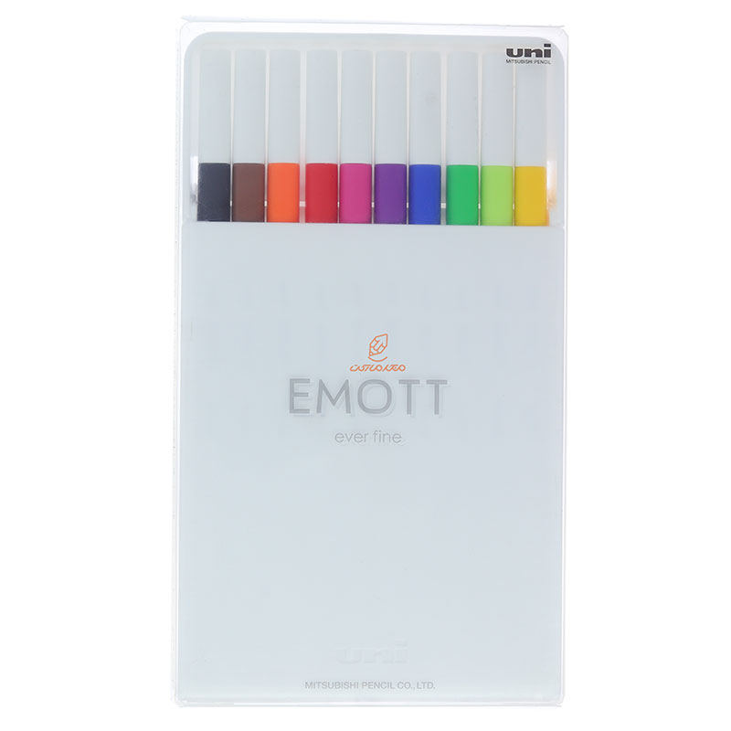 ست روان نویس 10 رنگ ایموت EMOTT - NO.1 یونی UNI