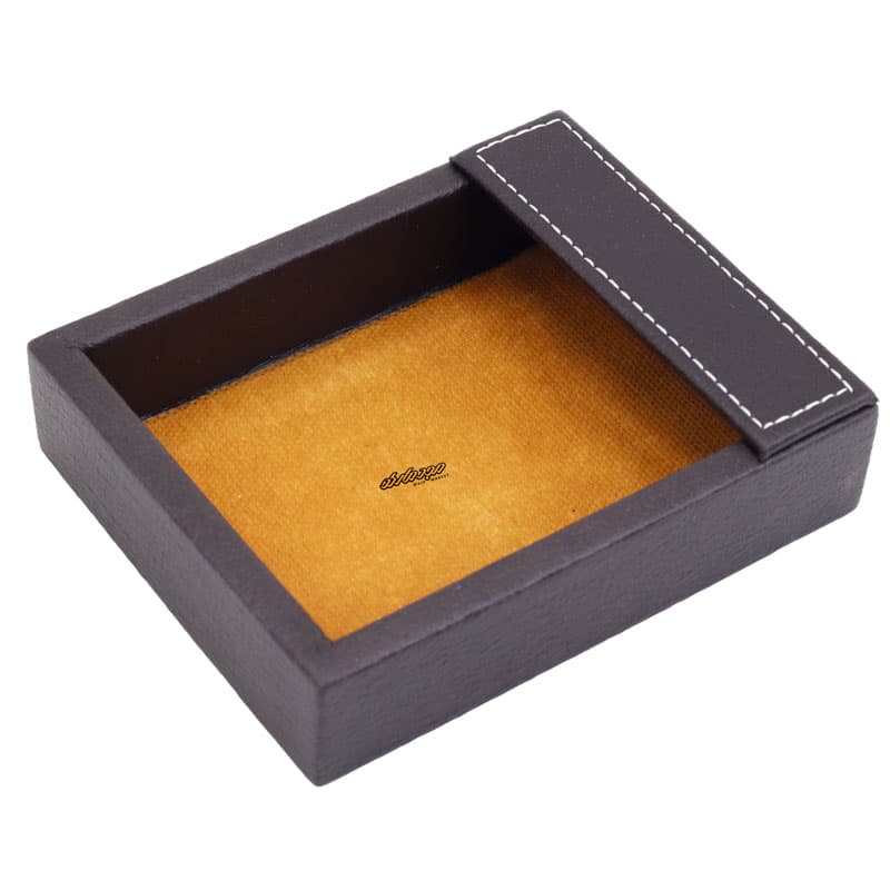 سرویس اداری رومیزی کد 4 قهوه ای سوخته چرم چوب (4)
