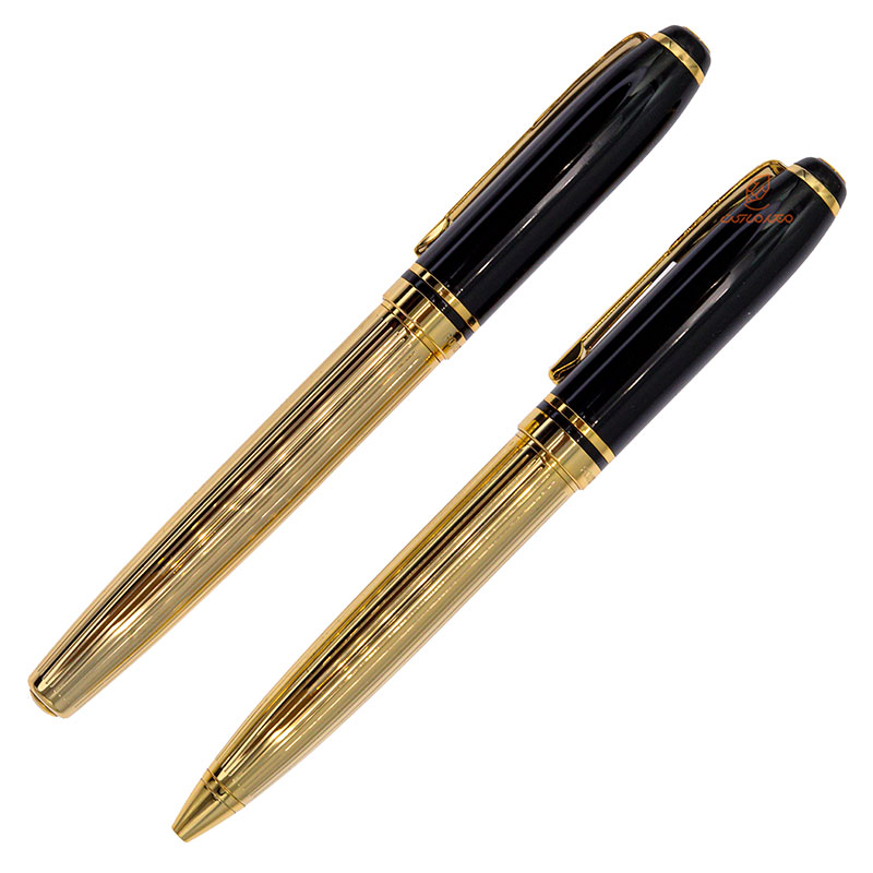 ست خودکار خودنویس نیمه مشکی طلایی یوروپن مدل FORT (25)