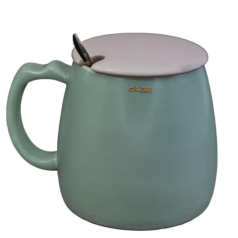 ماگ فانتزی سبز طرح شیر برجسته (2)