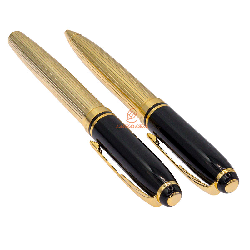 ست خودکار خودنویس نیمه مشکی طلایی یوروپن مدل FORT (23)