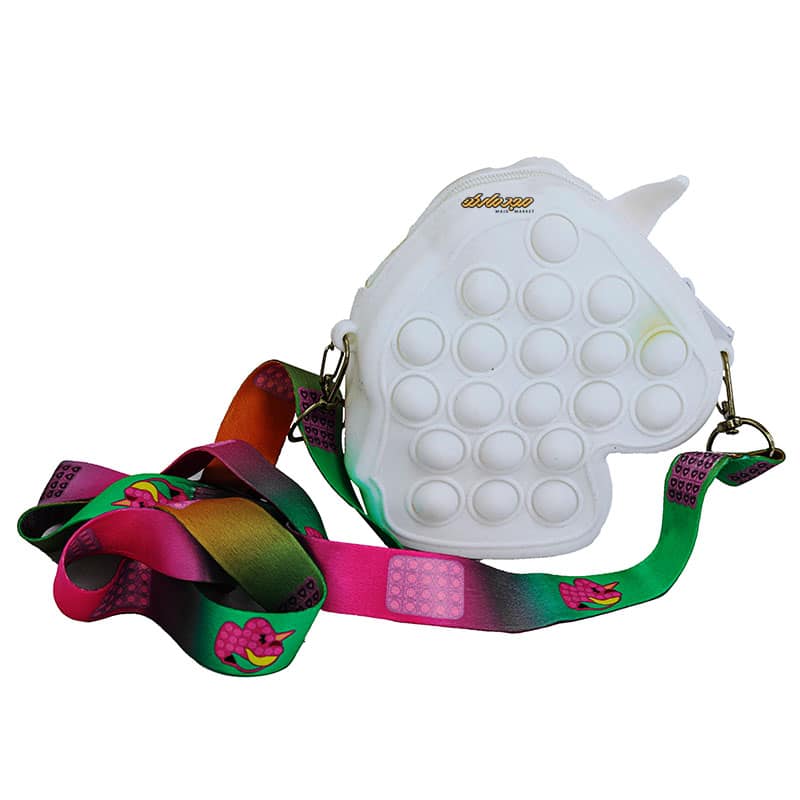 کیف پاپ ایتی سیلیکونی سفید طرح یونی کورن (2)