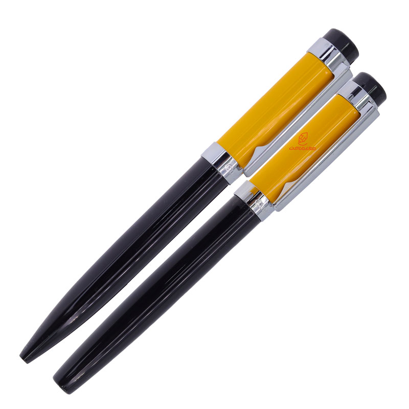 ست خودکار و روان نویس مشکی زرد یوروپن مدل LAST (7)