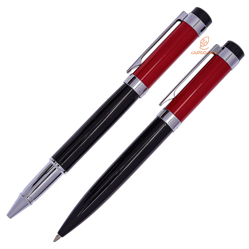 ست خودکار و روان نویس مشکی قرمز یوروپن مدل LAST