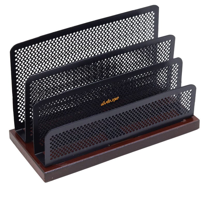 سرویس اداری رومیزی چوب و فلز قهوه ای کد 7 شهاب تحریر (3)