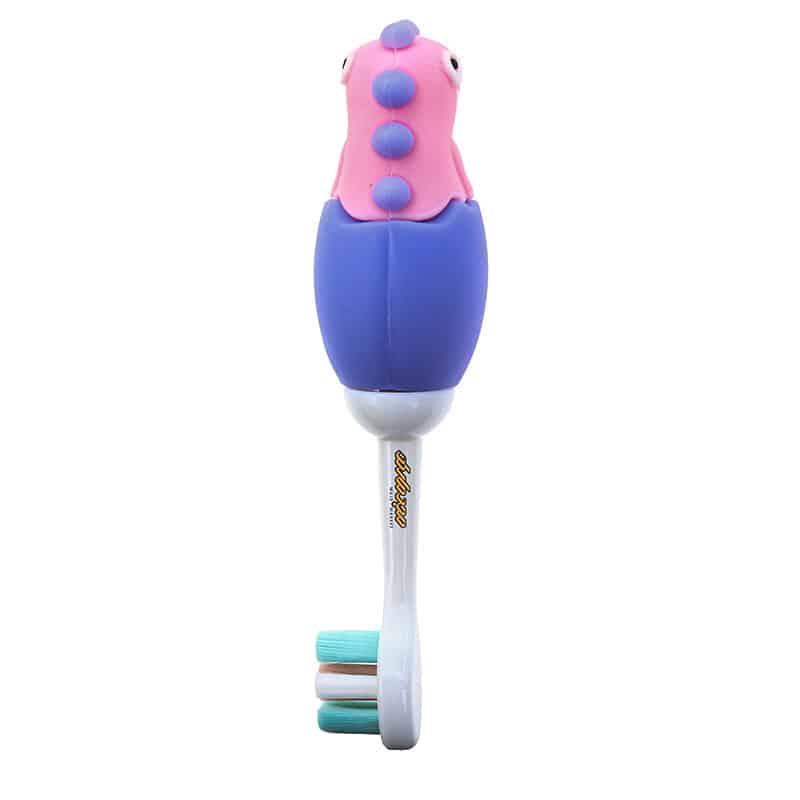 مسواک فانتزی طرح دایناسور صورتی بنفش (2)