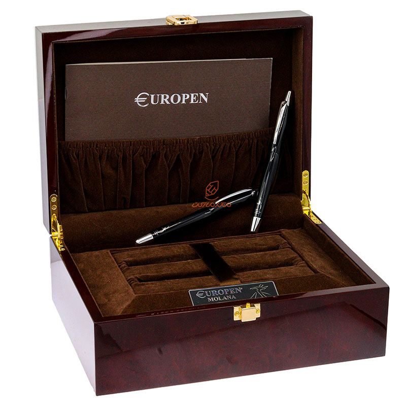 ست خودنویس روان نویس مشکی یوروپن مدل MOLANA (7)