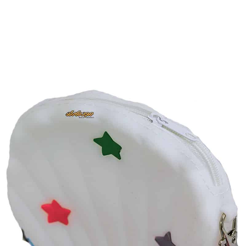 کیف سیلیکونی سفید طرح صدف (1)