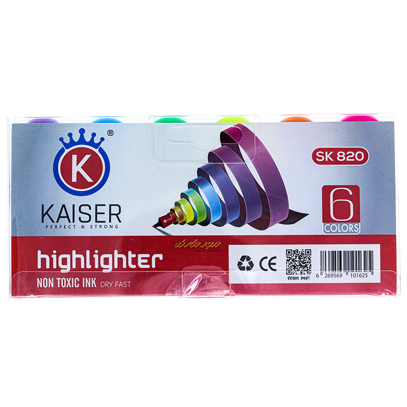 ماژیک علامت گذار مینی 6 رنگ 820 کایزر KAISER (3)