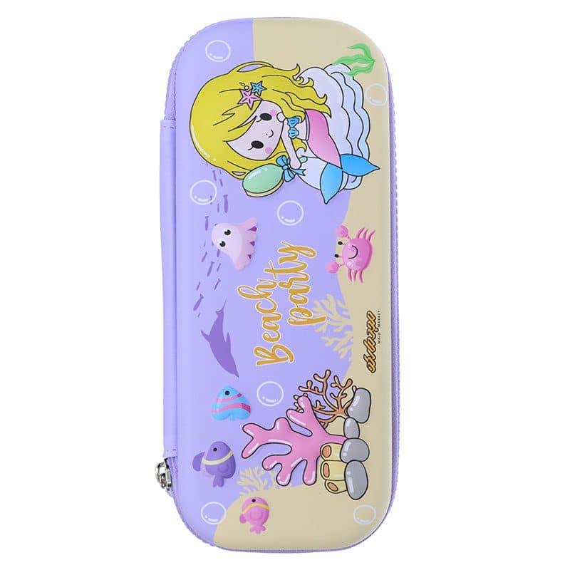 جامدادی بنفش طرح پری دریایی برجسته 6532