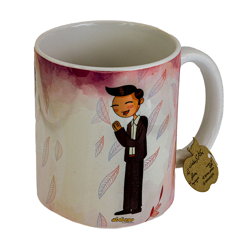 ماگ ماه تولد سفید طرح پسر مردادی