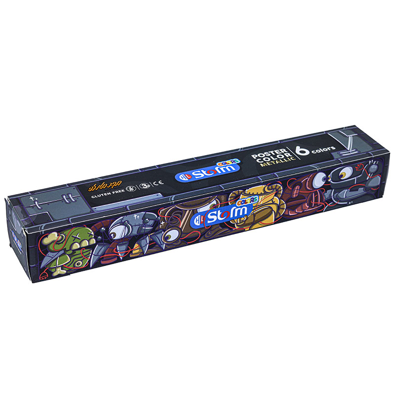 گواش 6 رنگ متالیک 9101 استورم (4)