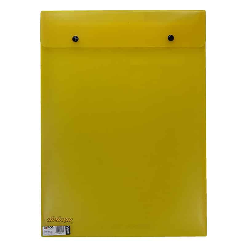 پوشه دکمه دار ارکید A3 زرد 124 پاپکو