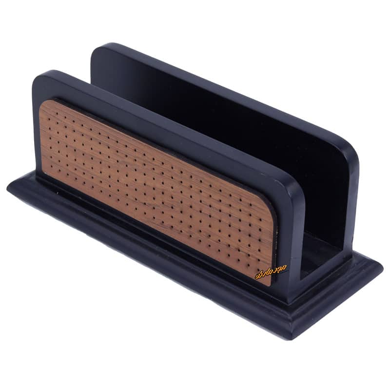 سرویس اداری رومیزی طرح مشبک کد 6 مشکی قهوه ای چرم چوب (4)