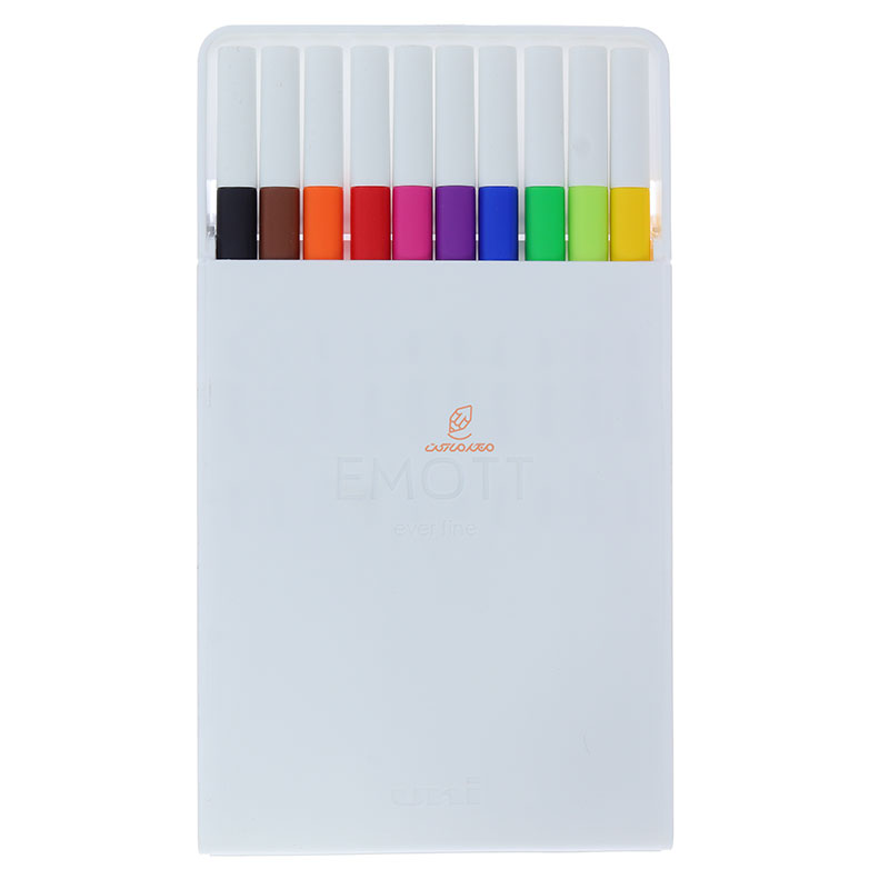 ست روان نویس 10 رنگ ایموت EMOTT - NO.1 یونی UNI (4)