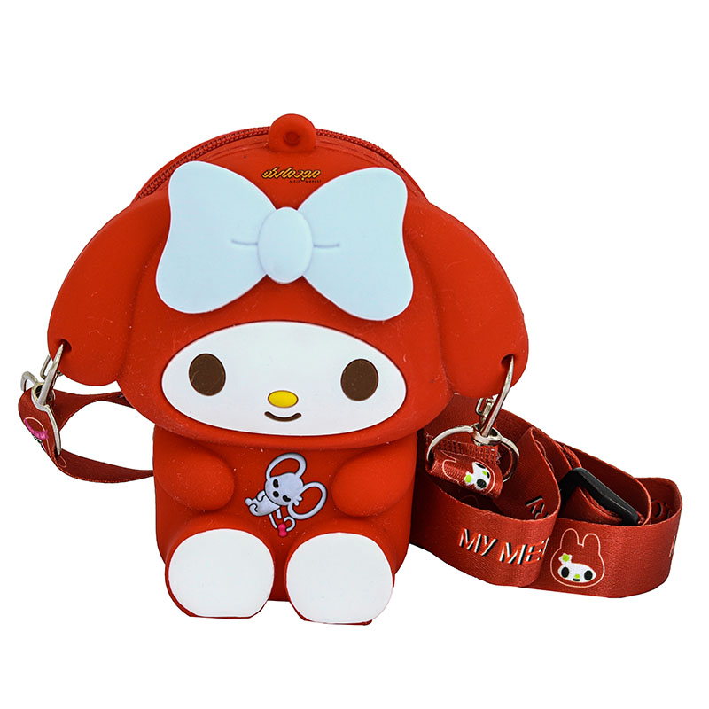 کیف سیلیکونی قرمز طرح خرگوش پاپیون دار