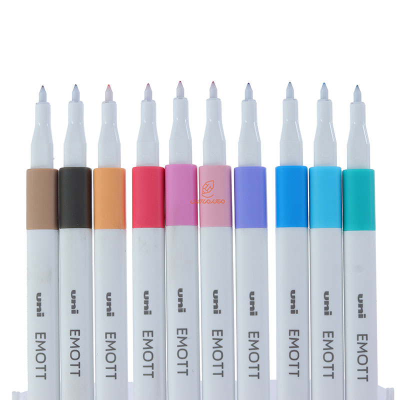 ست روان نویس 10 رنگ ایموت EMOTT - NO.2 یونی UNI (1)