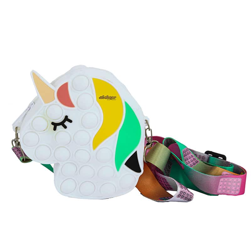 کیف پاپ ایتی سیلیکونی سفید طرح یونی کورن