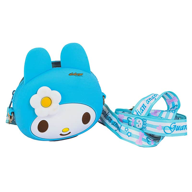 کیف سیلیکونی آبی طرح خرگوش گل دار