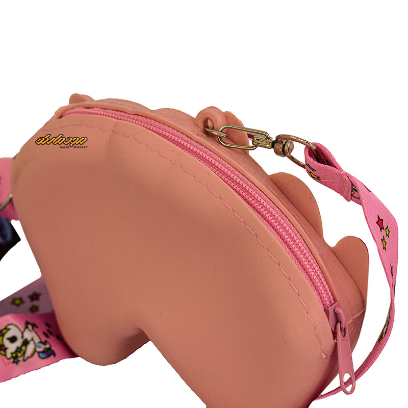 کیف سیلیکونی صورتی طرح اسب تک شاخ (1)