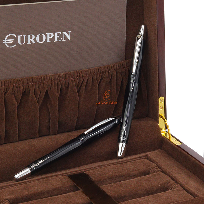 ست خودنویس روان نویس مشکی یوروپن مدل MOLANA (8)