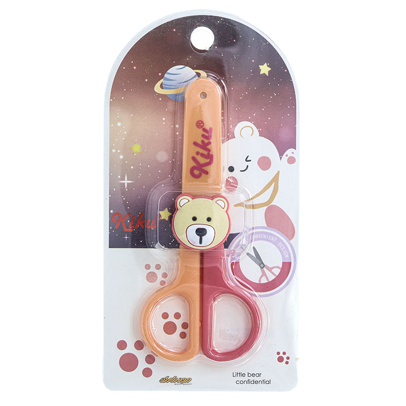 قیچی فانتزی غلاف دار نارنجی طرح خرس کیکو کد 671 (6)