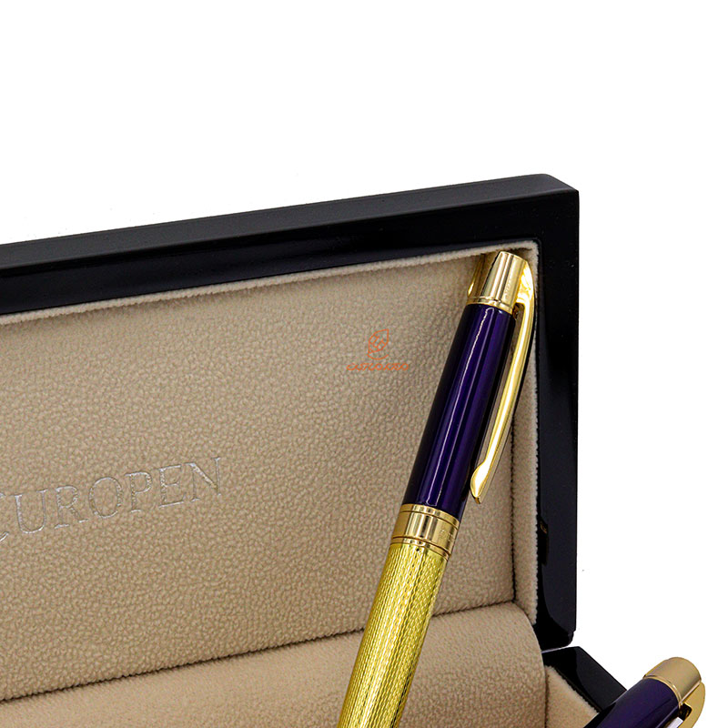 ست خودکار خودنویس طلایی سرمه ای یوروپن مدل CLAN (4)