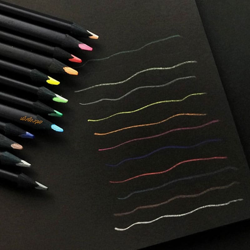 مداد رنگی 36 رنگ فلزی Black Edition فابرکاستل