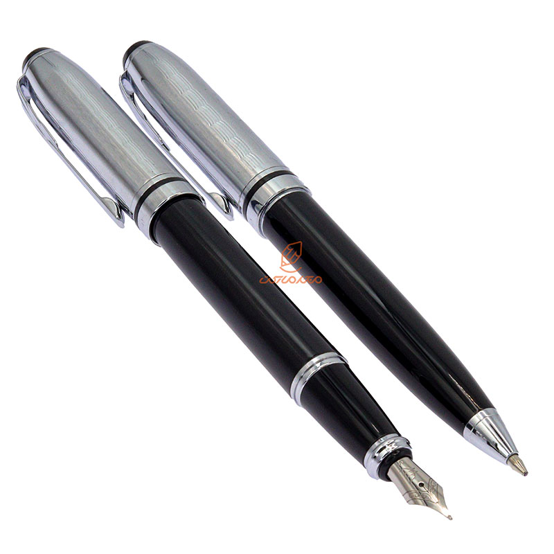 ست خودکار خودنویس نیمه مشکی استیل یوروپن مدل FORT (10)