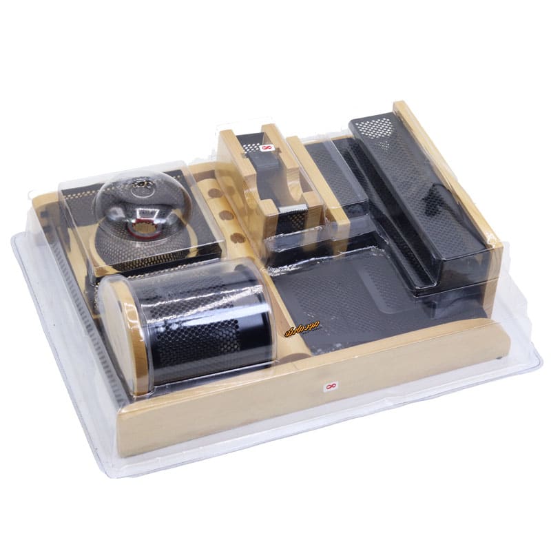 سرویس اداری رومیزی چوب و فلز کرمی کد 8 شهاب تحریر (6)