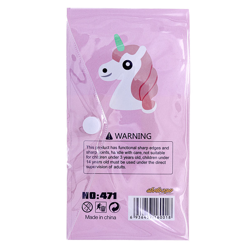 قیچی فانتزی غلاف دار صورتی طرح یونیکورن کیکو کد 471 (5)