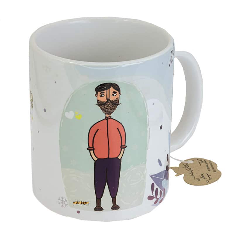 ماگ ماه تولد سفید طرح پسر بهمنی