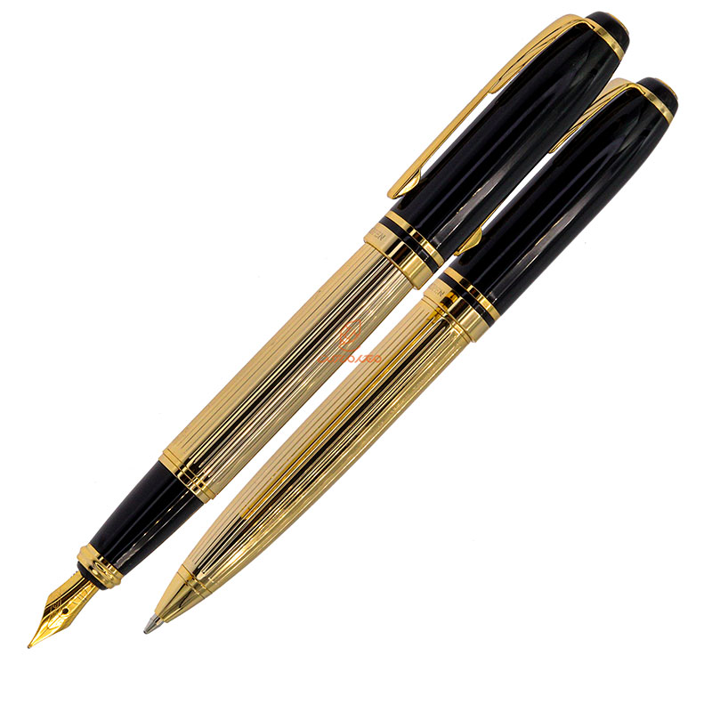 ست خودکار خودنویس نیمه مشکی طلایی یوروپن مدل FORT (28)