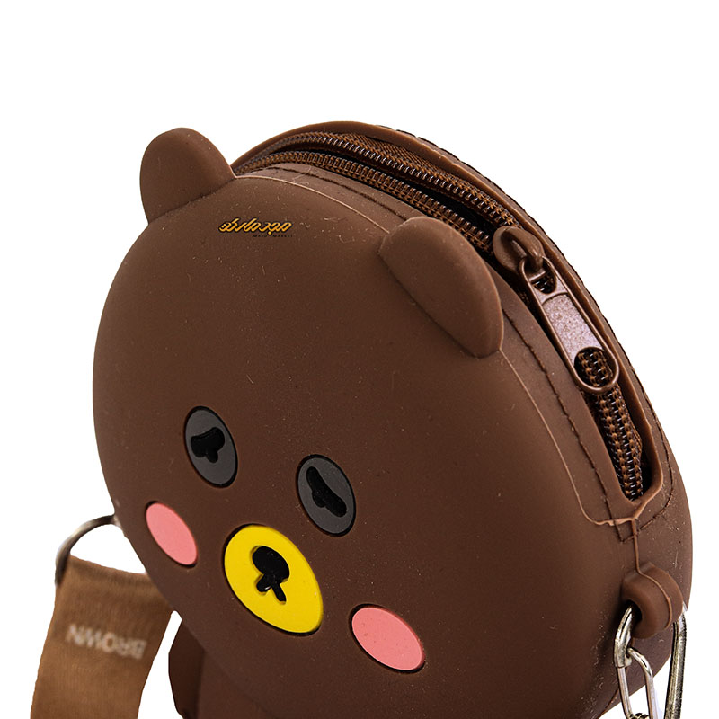 کیف سیلیکونی قهوه ای طرح خرس (1)