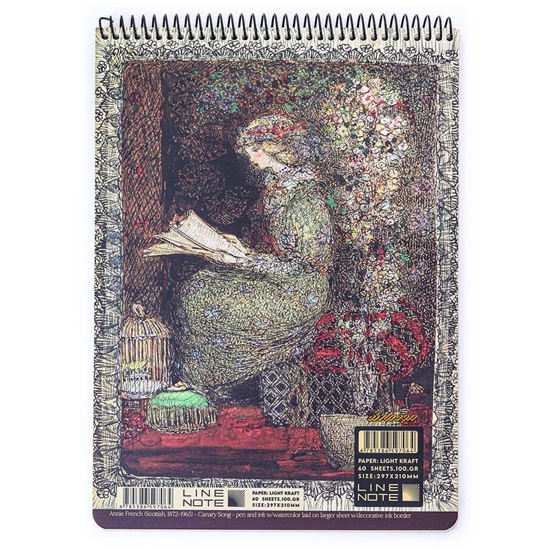 دفتر خط دار کرافت 100 گرم A4 طرح شکوفه های دوستی لاین نوت (3)