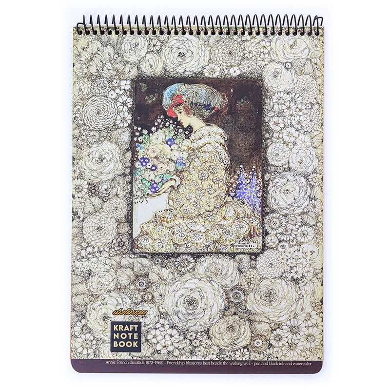 دفتر خط دار کرافت 100 گرم A4 طرح شکوفه های دوستی لاین نوت