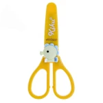 قیچی فانتزی غلاف دار زرد طرح اسب دریایی کیکو کد 371 (4)
