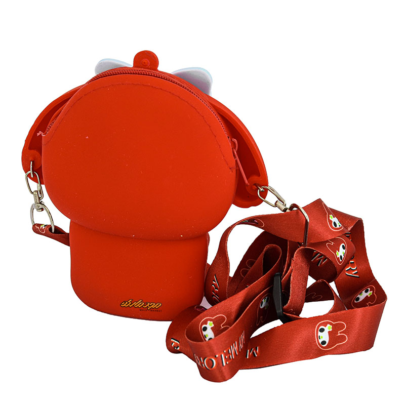 کیف سیلیکونی قرمز طرح خرگوش پاپیون دار (1)