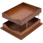 سرویس اداری رومیزی کد 185 ونگه چرم چوب (5)
