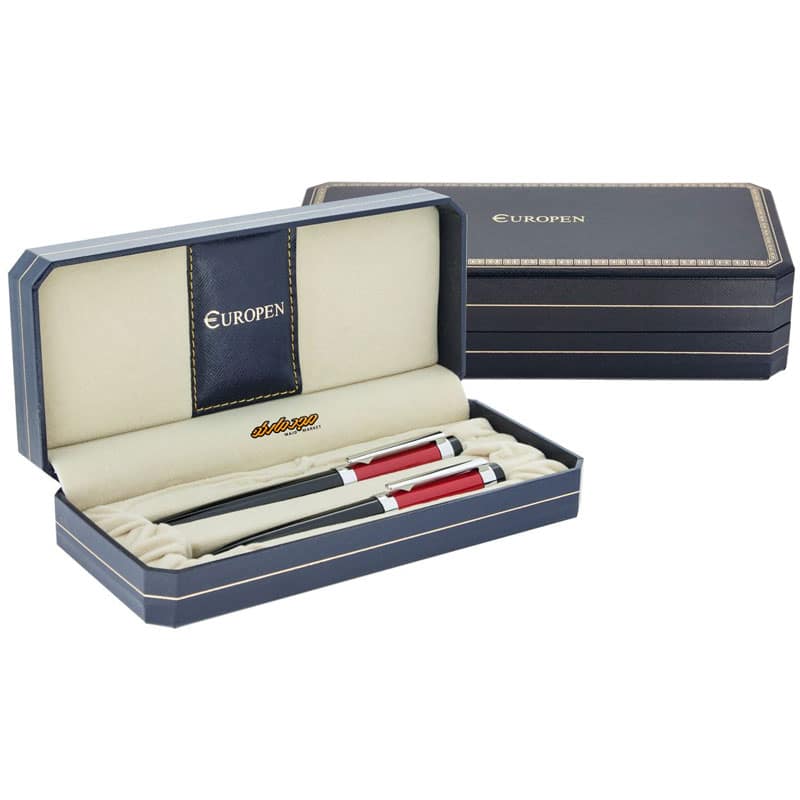 ست خودکار و روان نویس مشکی قرمز یوروپن مدل LAST (1)