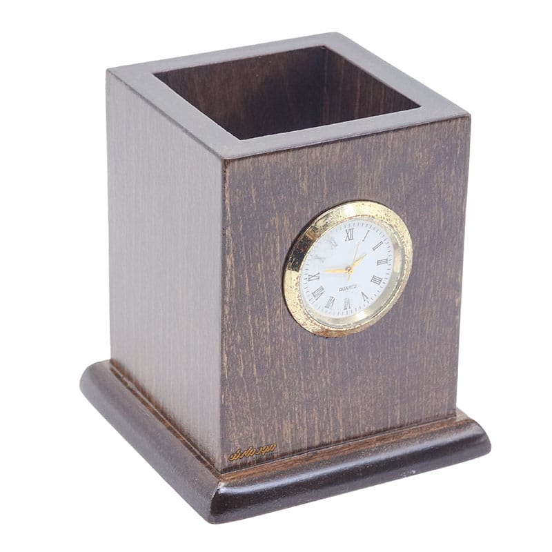 سرویس اداری رومیزی کد 175 قهوه ای تیره چرم چوب (5)