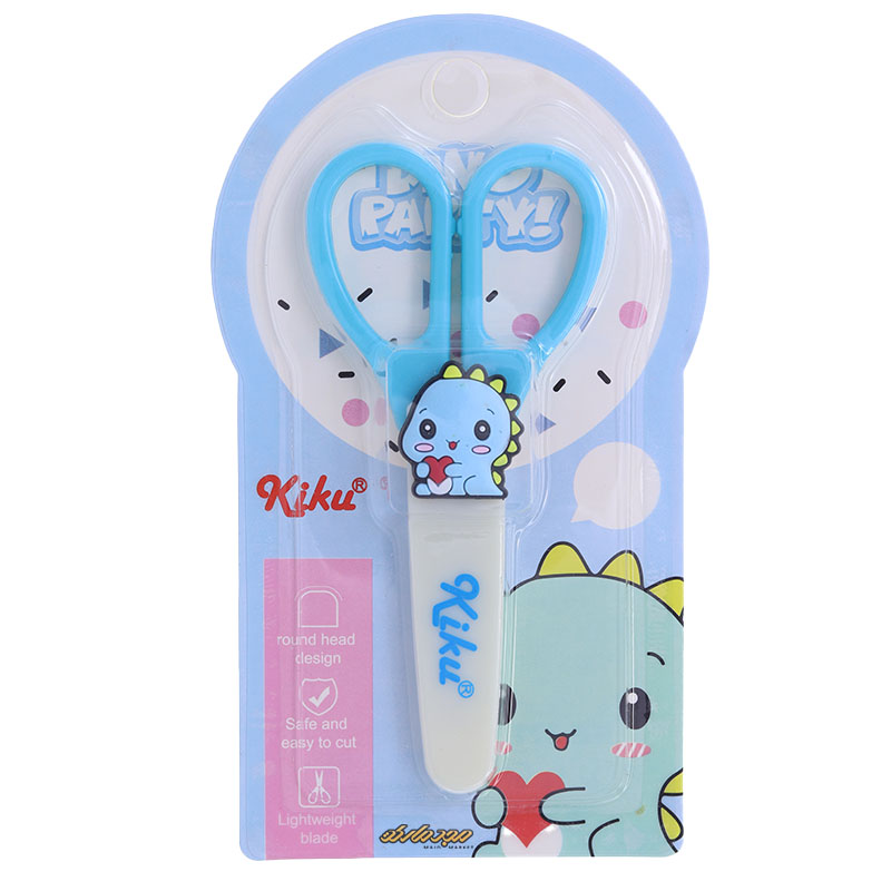 قیچی فانتزی غلاف دار آبی طرح دایناسور کیکو کد 771