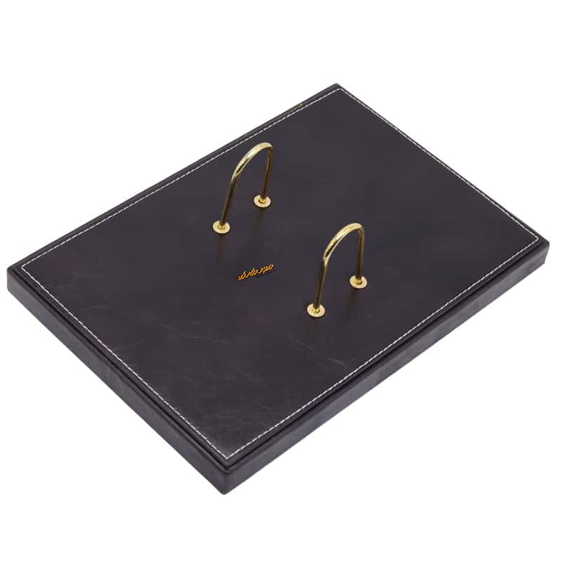 سرویس اداری رومیزی کد 5 قهوه ای چرم چوب (8)