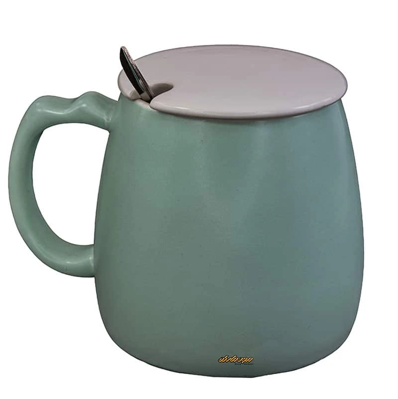 ماگ فانتزی سبز طرح شیر برجسته (3)