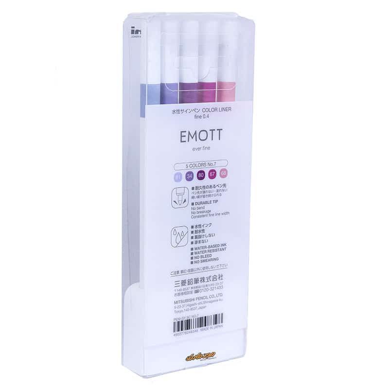 ست روان نویس 5 رنگ ایموت EMOTT - NO.7 یونی UNI (1)