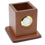 سرویس اداری رومیزی کد 185 ونگه چرم چوب (6)