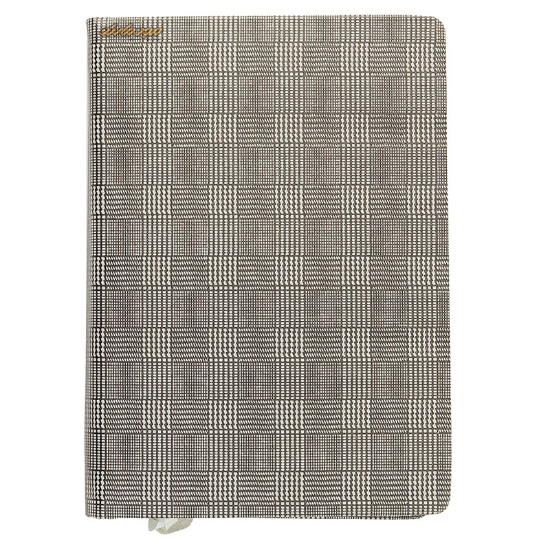 سالنامه (سررسید) 1402 طرح چرم پیچازی خاکستری ایلیا 233 (3)